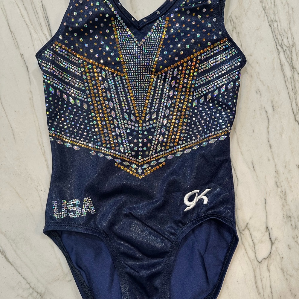 Navy Rhinestone Leotard